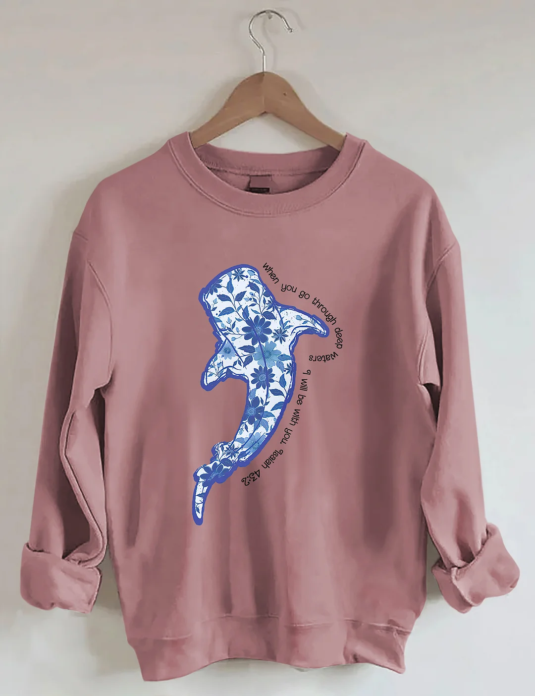 Vintage Whale Shark Floral Sweatshirt