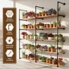 [US Local Warehouse] Industrial Pipe Shelf 5 Tier 72 Inch Industrial Wall Shelves with Solid Wood Plank Pipe Shelving Wall Mounted for Kitchen and Bar Shelving