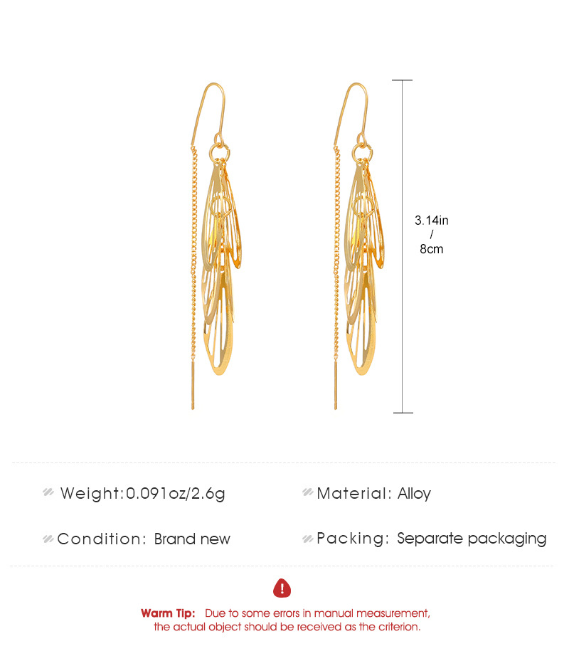 Long Wing Stud Earrings