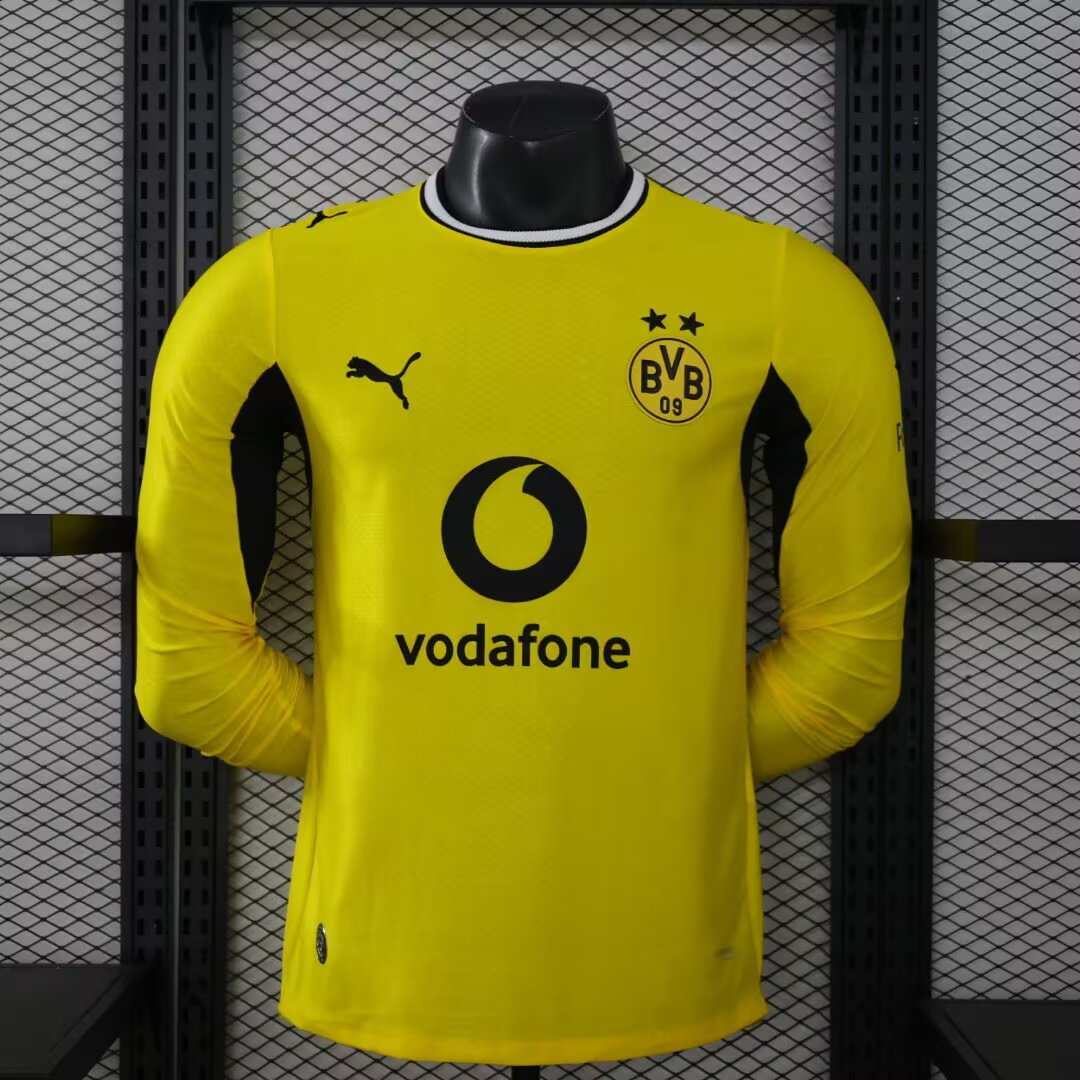 2026/2027 Player Version Long Sleeves Dortmund  Home Football Shirt（The player version jersey is a bit tight, please pay attention to the size selection）