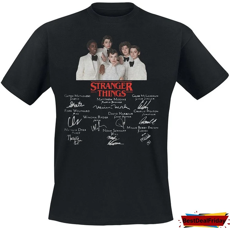 Stranger Things 3 Mike Eleven Dustin Lucas Will Film Lovers Netflix Fans Anniversary Signature Shirts