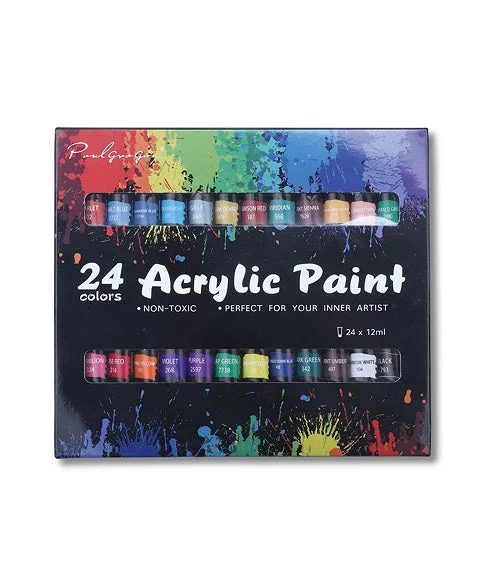 24 Colors Professional Acrylic Paint Set-Himinee.com