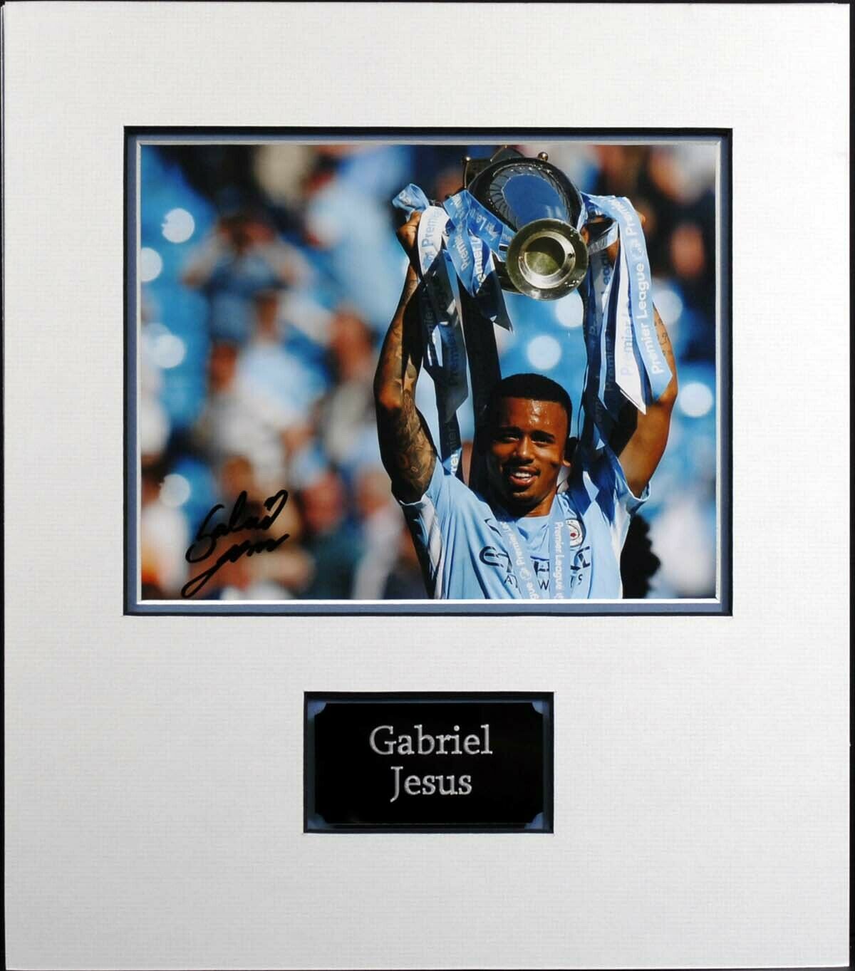 Gabriel JESUS Signed & Mounted 10x8 Photo Poster painting 2 AFTAL COA Manchester City Man City