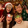 DIY Diamond Painting Christmas Glasses Frame No Lens(Christmas cookies)