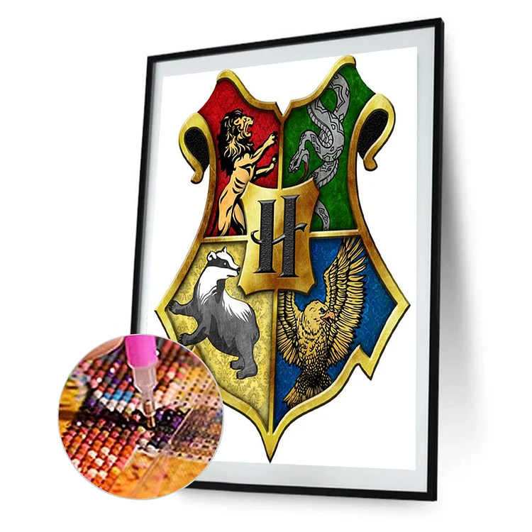 Full Round Diamond Painting - Harry Potter Badge 30*40CM