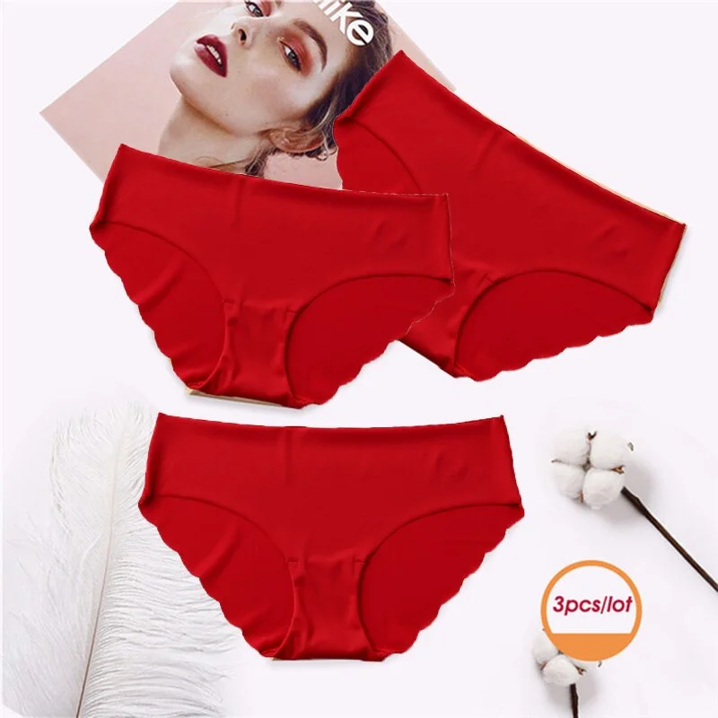 3PCS/Set Seamless Panties Set Underwear Women Female Intimates Fashion Girls Low-Rise Briefs 8Colors Lingerie 2019 Drop Shipping
