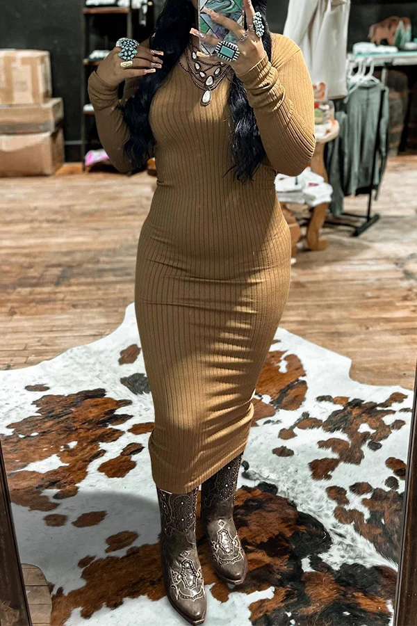 Vintage Western Long Sleeve Dress