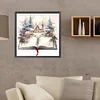 Hiver noël livre-ronde drill diamond painting-40*40cm