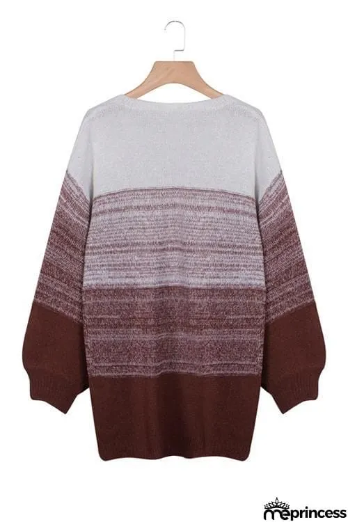 Gradient Loose Cardigan
