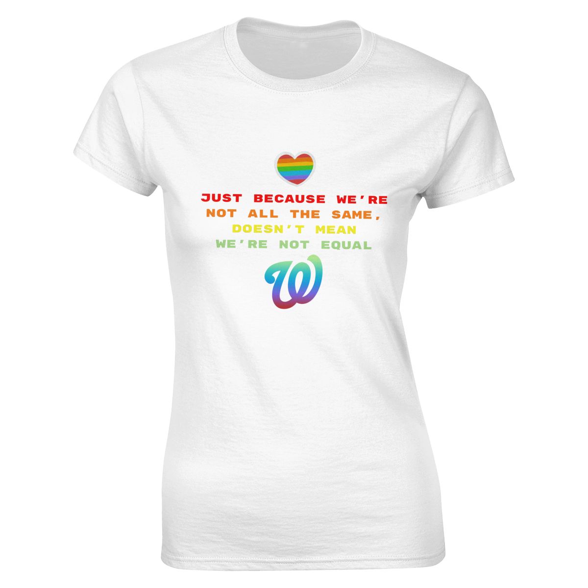 Washington Nationals Rainbow Awareness Raising Women's Classic-Fit T-Shirt