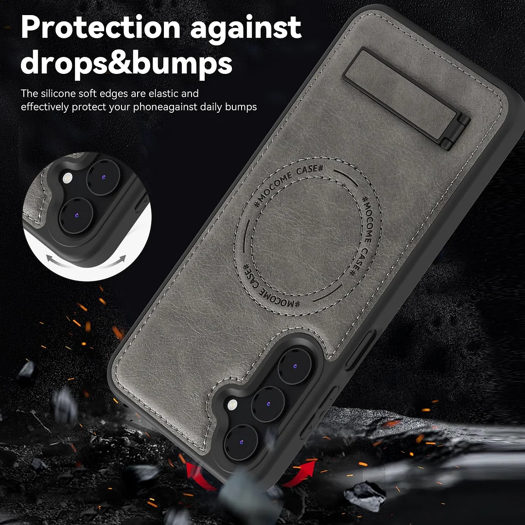 Samsung Galaxy Z Fold 6 Leather Case Magnetic Protective Case Holder Phone Case