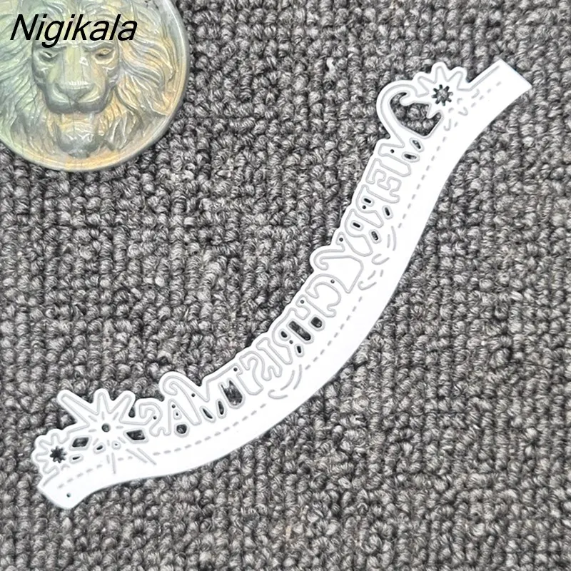 Nigikala Letter Strip Craft Metal Cutting Dies Cut Die Mold Scrapbook ...