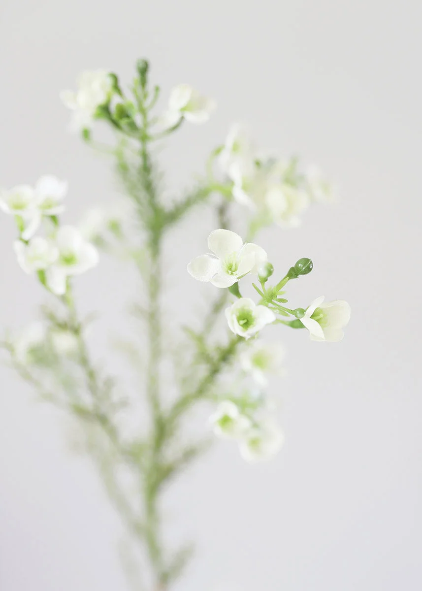 White Fake Waxflower Filler Flowers - 26"
