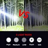 LED Flashlight 5 Modes Rechargeable Flashlight Waterproof Outdoor Portable Torch