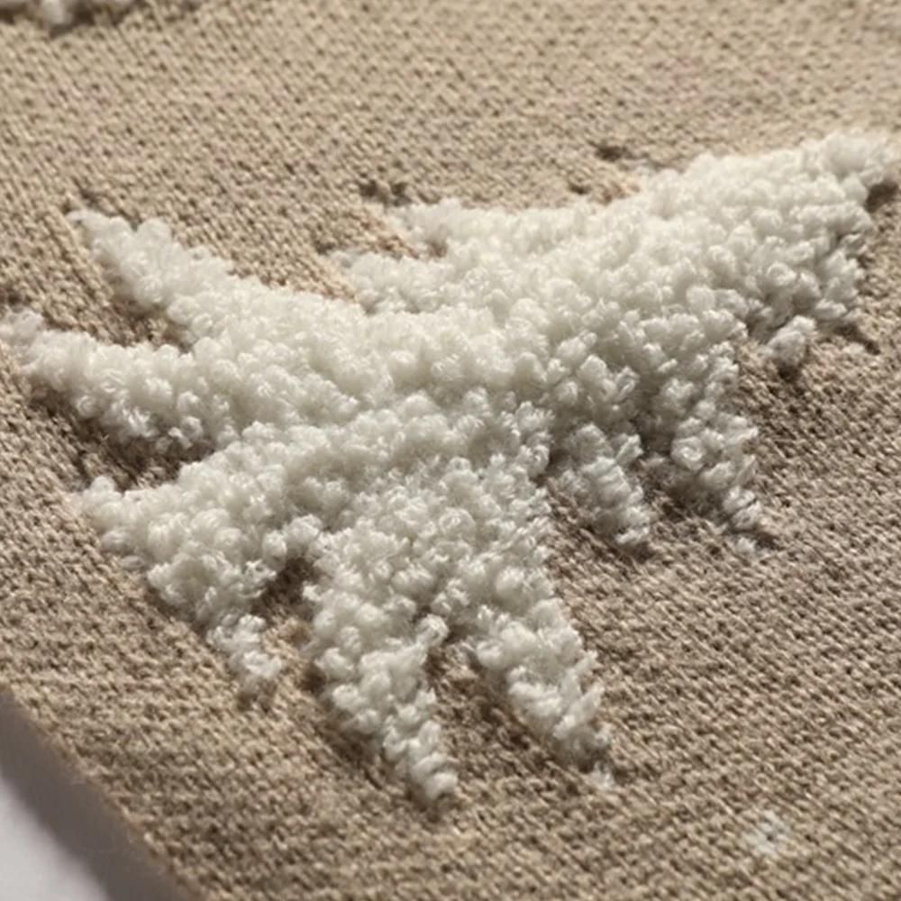 Knitted three-dimensional terry moose Christmas tree decorative tree skirt