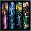 Colorful Waterfall Scenery-11CT Stamped Cross Stitch 60*60cm (Big Size) tapestrymarket