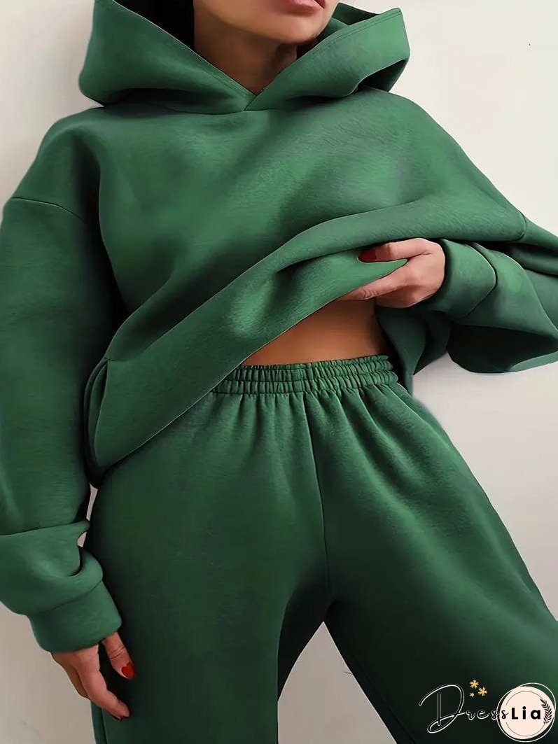 Hooded Sweatshirt and Jogger Pants Set