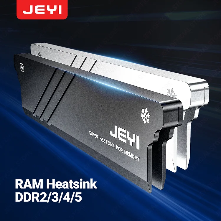 JEYI Memory RAM Heatsink With Thermal Pads, Desktop RAM Cooler DDR Radiation Dissipate for PC DIY DDR2 DDR3 DDR4 DDR5