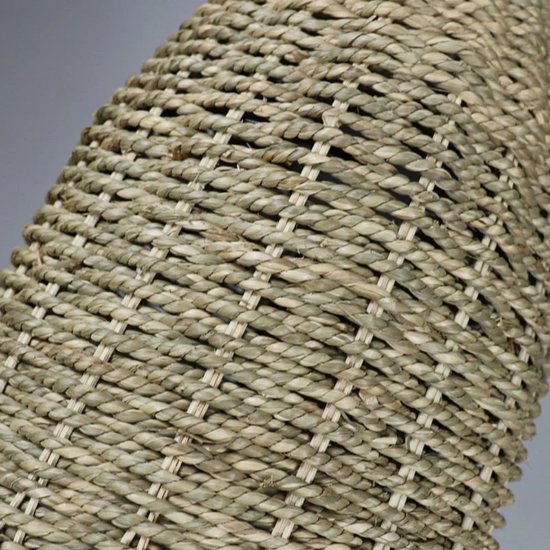 Rattan Bell Pendant Light Rustic Hanging Lampshade For Bedroom