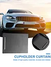Center Console Panel ABS PC TPU Drink Armrest Cup Cover Black for VW 3C B6 B7 CC
