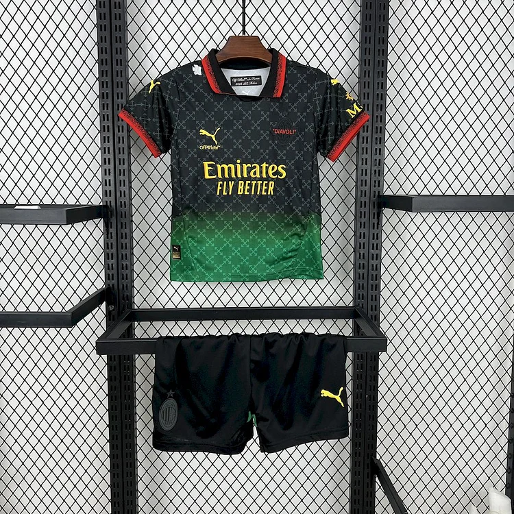 2024-2025 AC Milan Fourth Football Jersey Kids Set