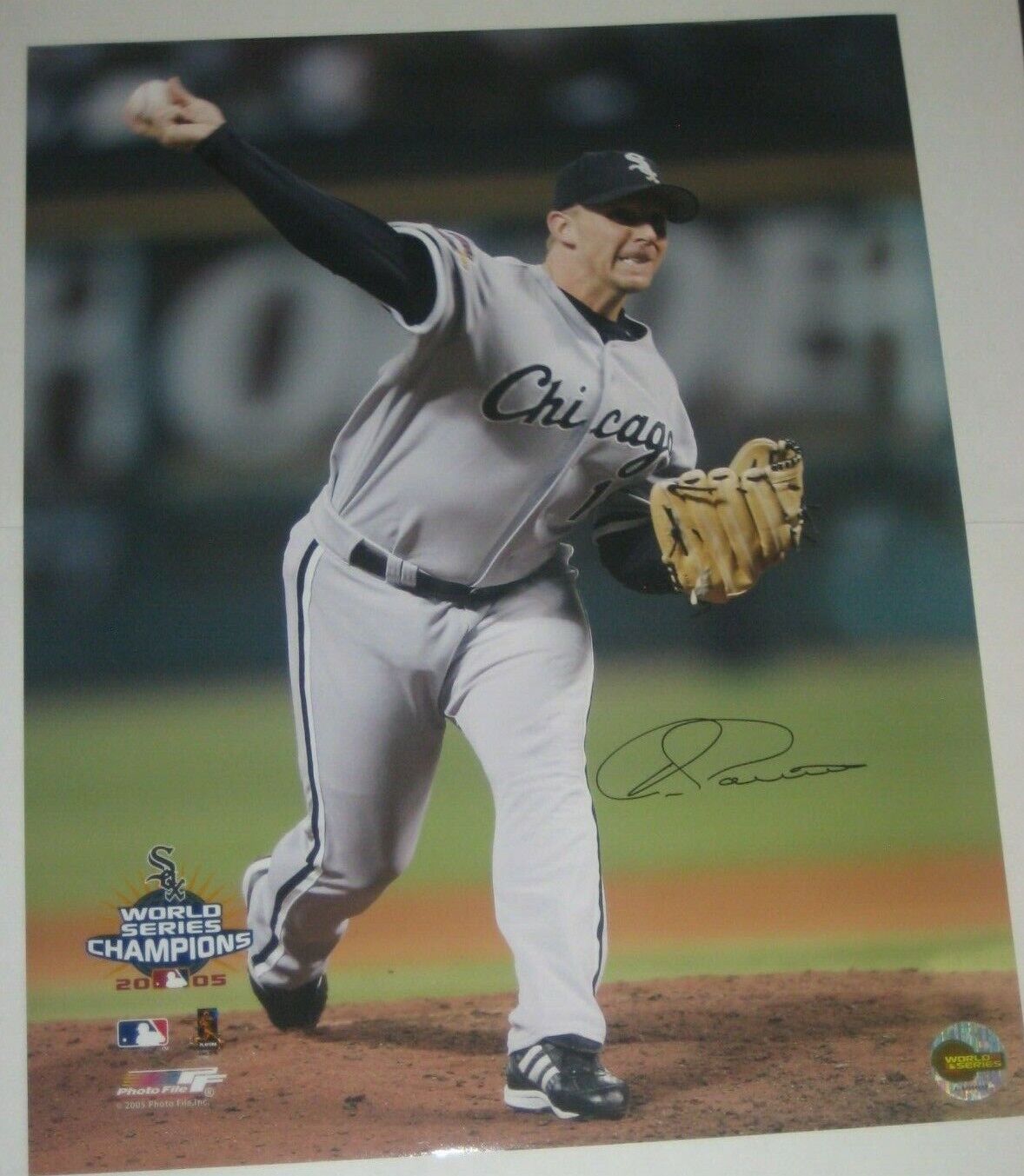 CLIFF POLITTE Signed Chicago WHITE SOX 2005 WORLD SERIES 16x20 Photo Poster painting w/ COA