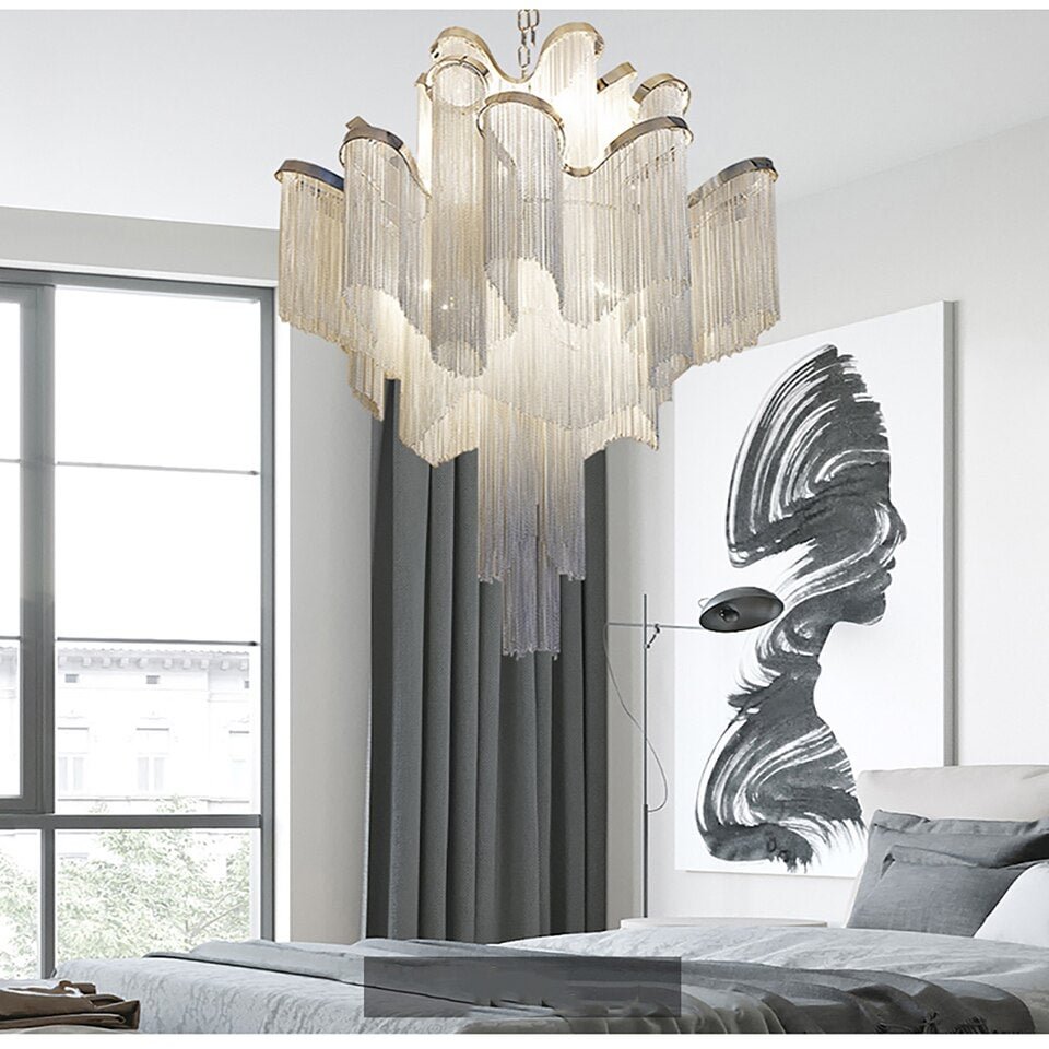 Nordic Personality Pendant Lights Chain Tassel Lamp Home Decoration Bedroom Living Room Led Pendant Light Luxury Indoor Lighting