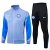 Joyfball 2024/2025 Internazionale Milan Long Zipped Jacket Grey Soccer Jersey 1:1 Thai Quality 