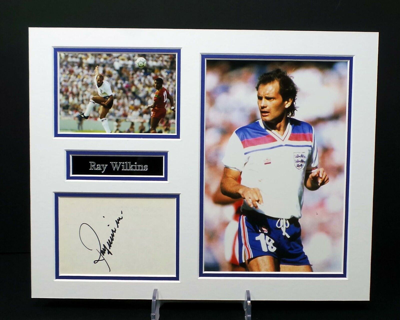 Ray WILKINS Signed Mounted England Photo Poster painting Display AFTAL RD COA Manchester United