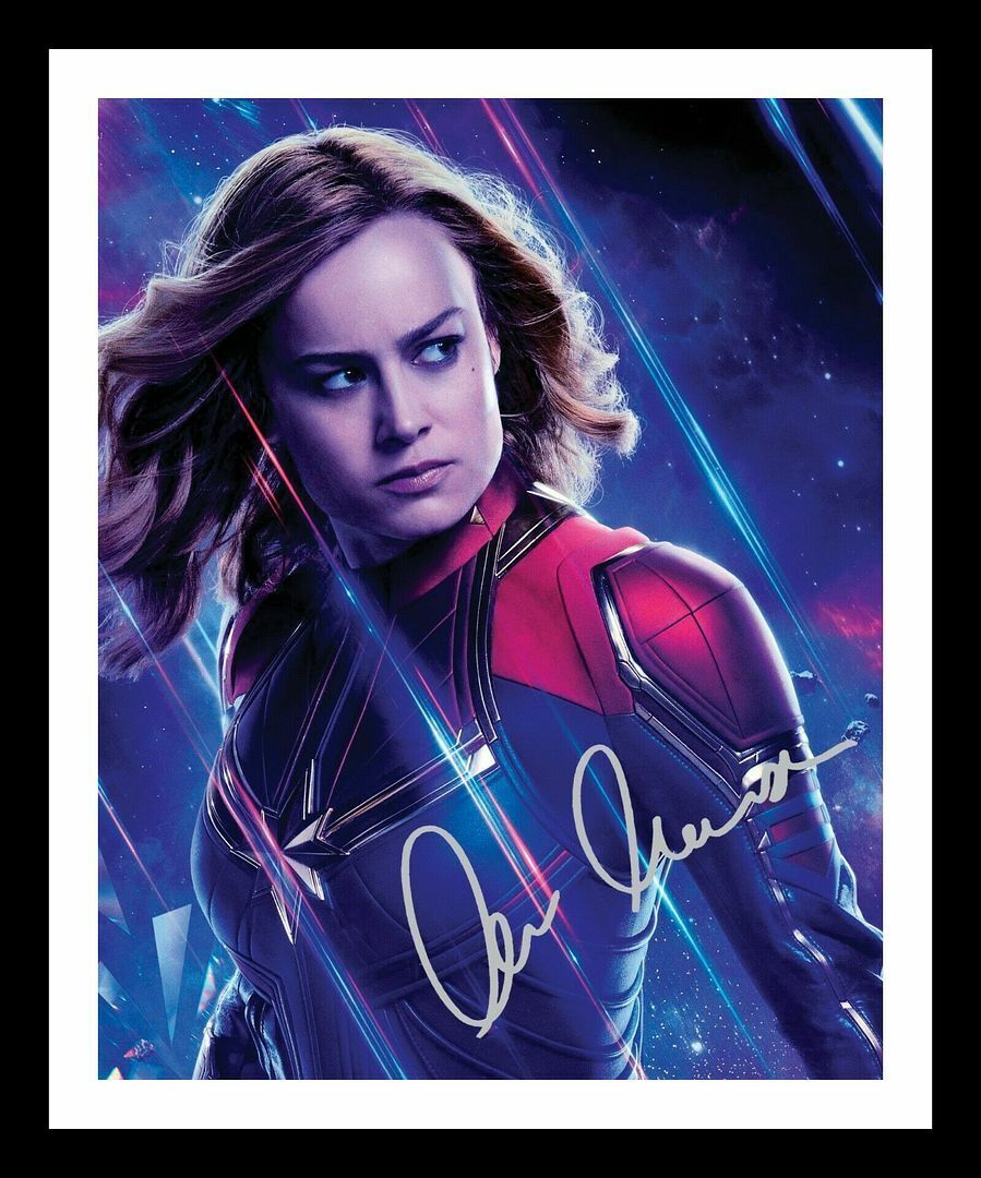 Brie Larson - Captain Marvel - The Avengers Autograph Signed & Framed Photo Poster painting