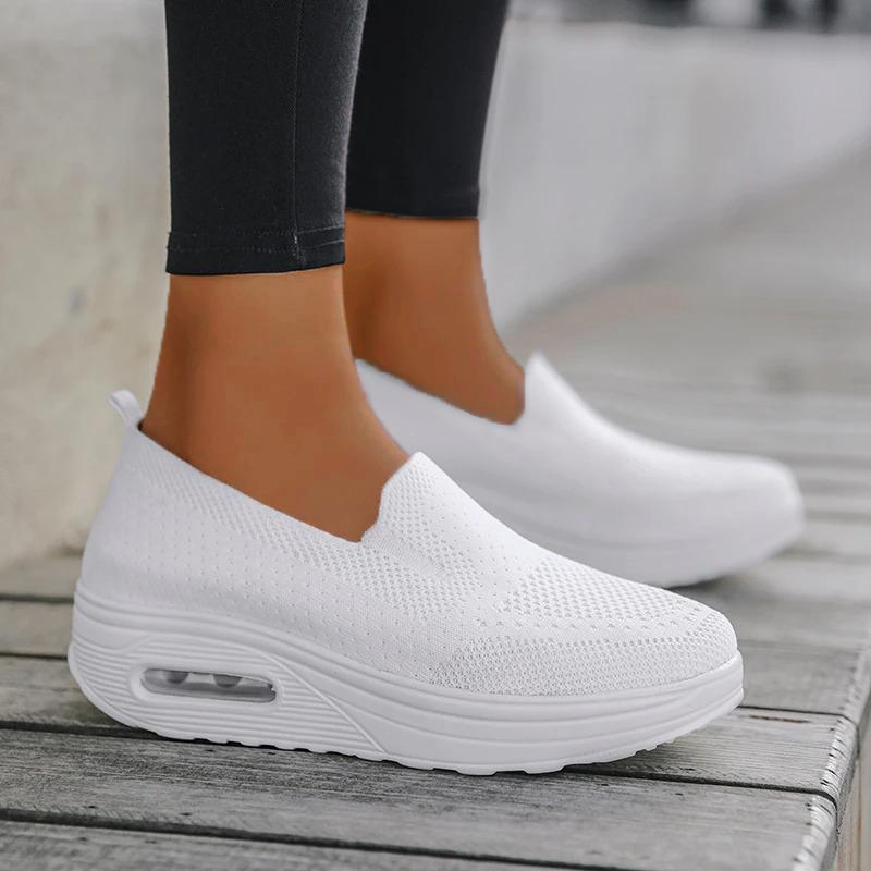 Comfort Fit For Wide Feet Platform  Loafers Walking Shoes - vzzhome