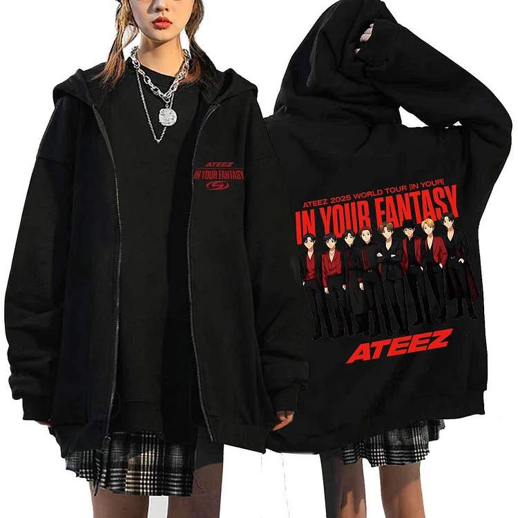 2025 ATEEZ IN YOUR Fantasy Creative Zip UP Hoodies