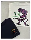 Goodbite &middot; Children's clothing expression movable emotion flash display integrated chip dinosaur round neck short-sleeved T-shirt