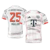 M&Uuml;LLER #25 Bayern Munich Away Authentic Soccer Jersey 2025/26