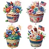 (Multi-Style)Independence Day Cake-Partial Special Shaped Diamond Painting 30*30CM