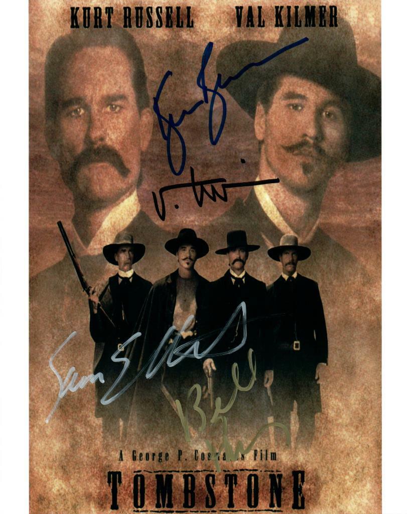 Tombstone Cast Kilmer Russell +2 autographed 8x10 Picture signed Photo Poster painting and COA