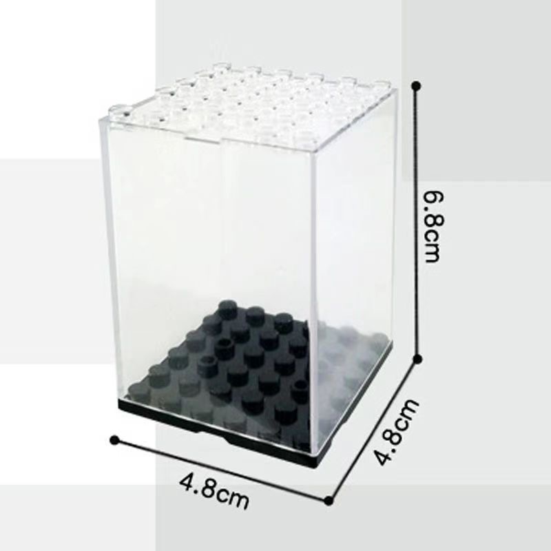 Acrylic Minifigure Display Case - Dustproof Stackable Showcase for Building Block Figures  monstertoys