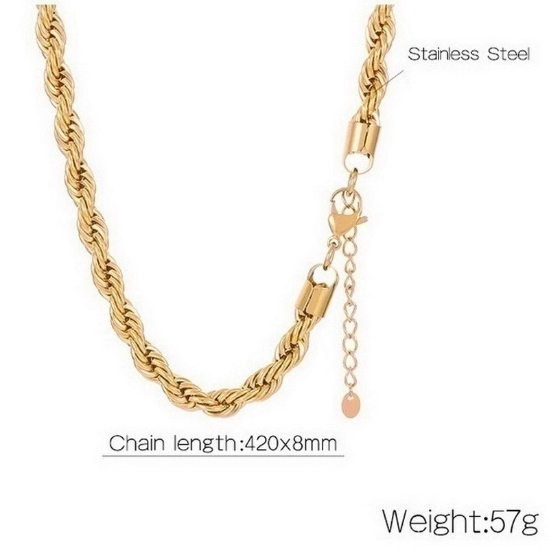 Casual Minimalist Solid Color 304 Stainless Steel 18K Gold Plated Plating Stainless Steel Necklaces