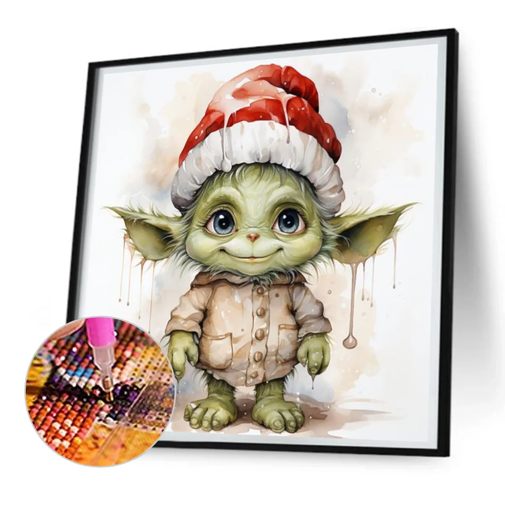 Diamond Painting - Full Round Drill - Yoda(Canvas|30*30cm)