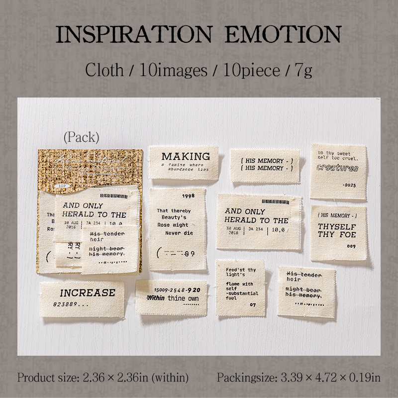 Material Paper - Cloth Workshop Series Vintage English Text Fabric Landscape 