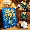 (20x30cm)DIY Flower Vase Framed Handmade Pearl Painting Art Craft Kit Living Home Decor