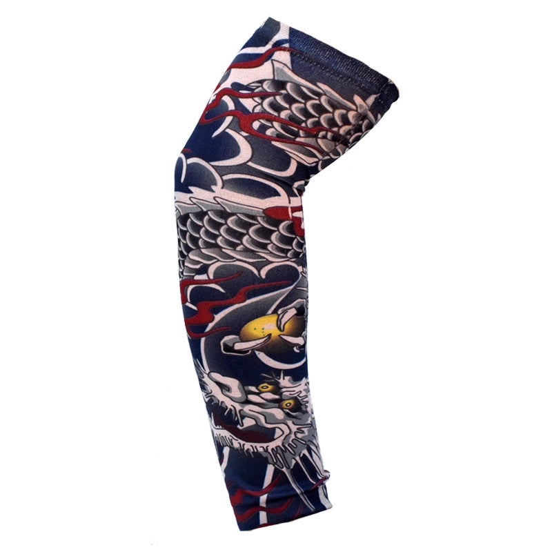 Unisex Punk Cool Style Stripe Skull Polyester Arm Sleeves