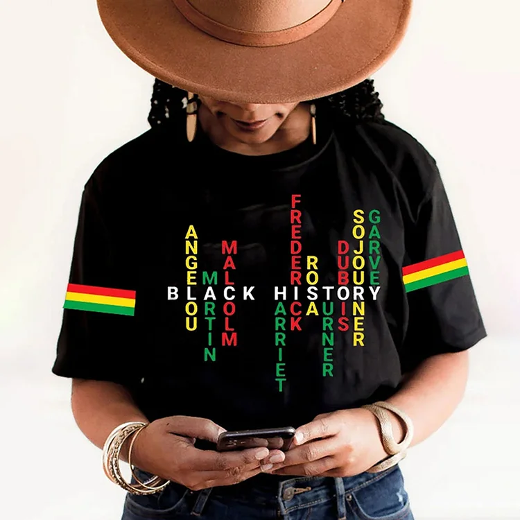 VChics Women's Black History Month Print T-Shirt