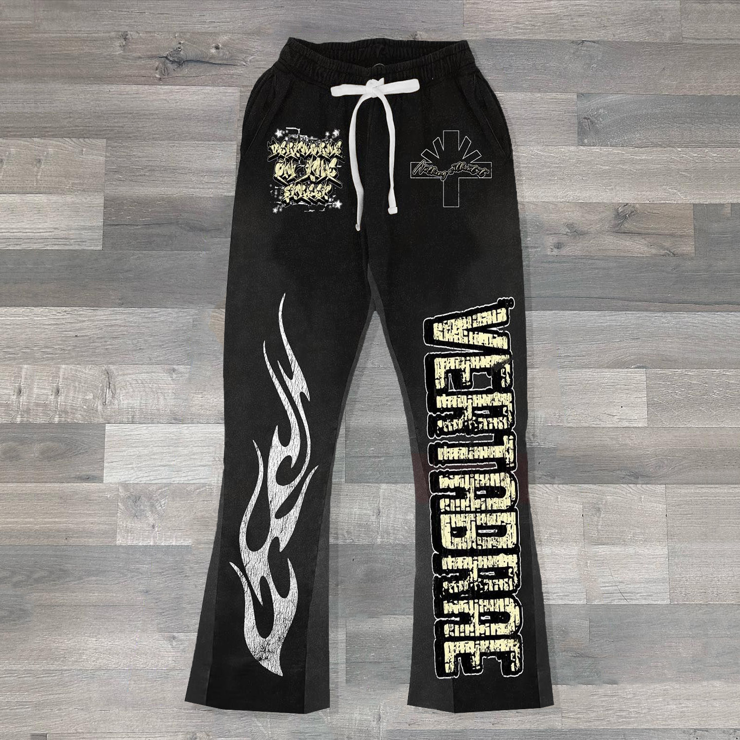Casual Vertabrae Print Sweatshirt Trousers