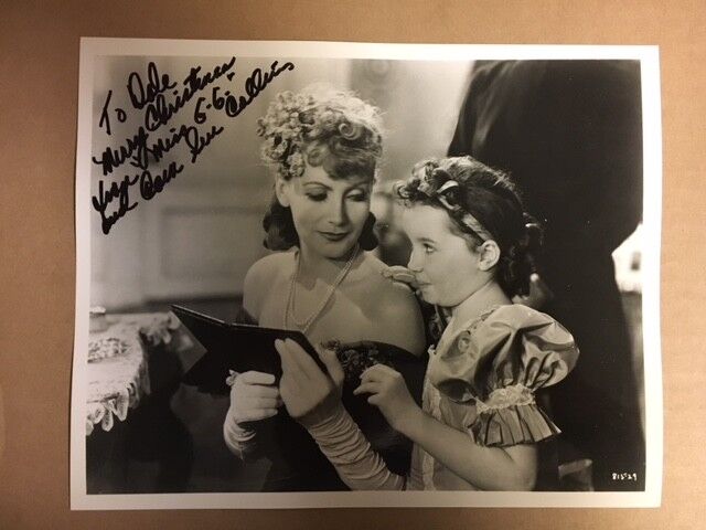 Cora Sue Collins Signed 8x10 Photo Poster painting Auction House Collection