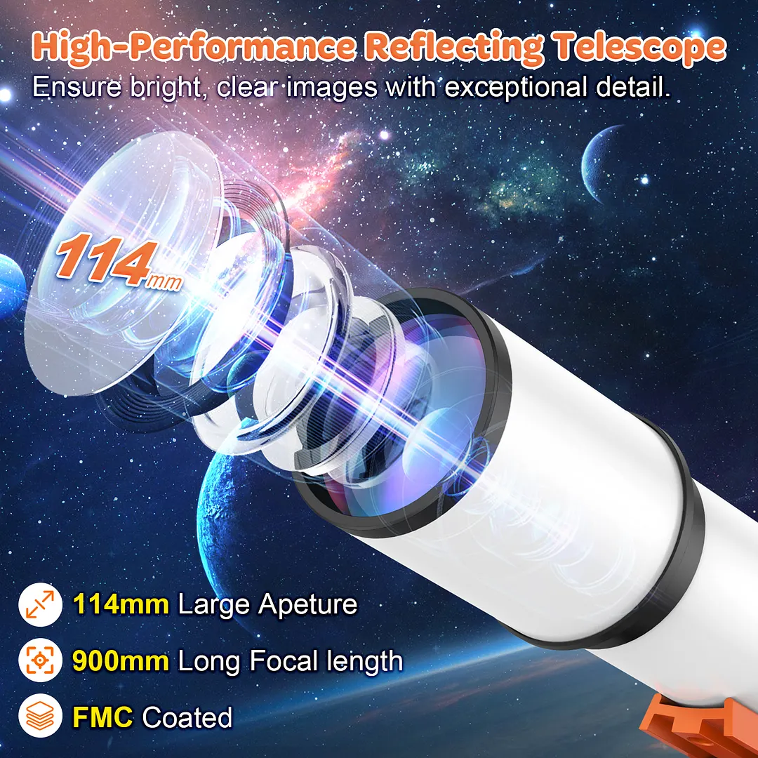BEBANG Telescope for Adults & Kids, 70mm Aperture 500mm AZ Mount Refractor Telescope for Astronomy Beginners, Portable Travel Telescopes with Tripod Phone Adapter