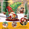 Photo Xmas Tree Gift DIY 2D Flat Wooden Desktop Diamond Art Kit