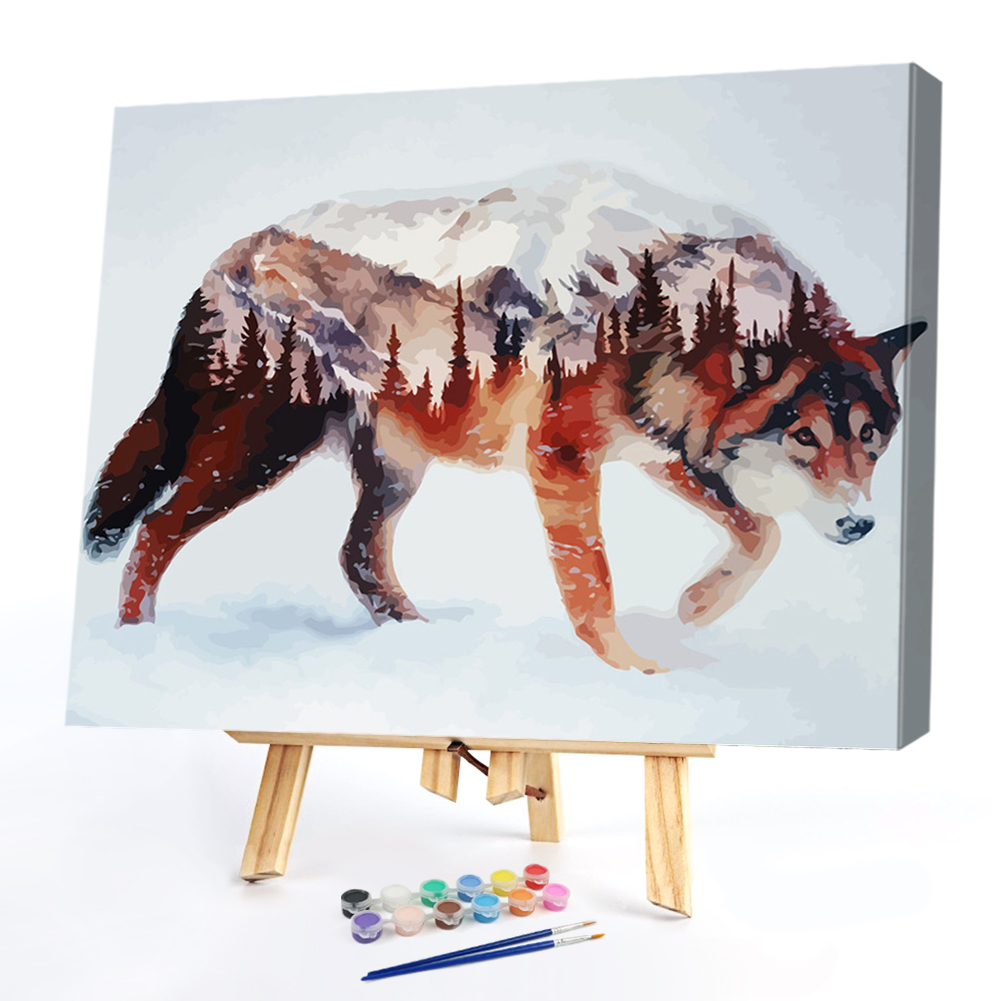 

40*50CM Paint By Numbers-Wolf, 501 Original
