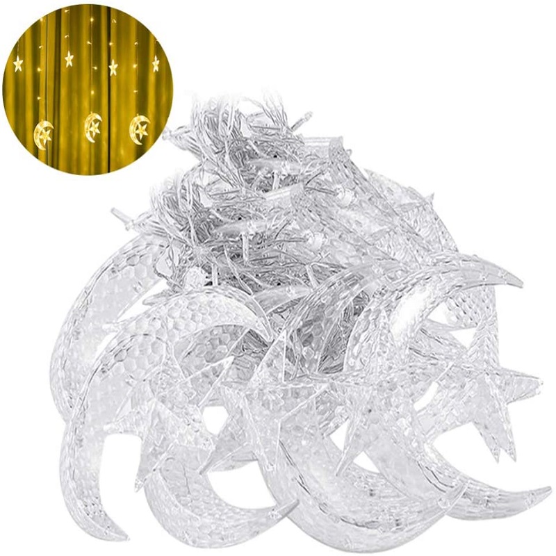 

LED Moon Star Holiday Curtain Light Home Decoration, 501 Original