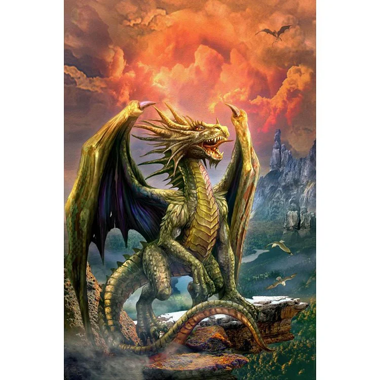 Charizard - Full Round Drill Diamond Painting - 40x60cm(Canvas)